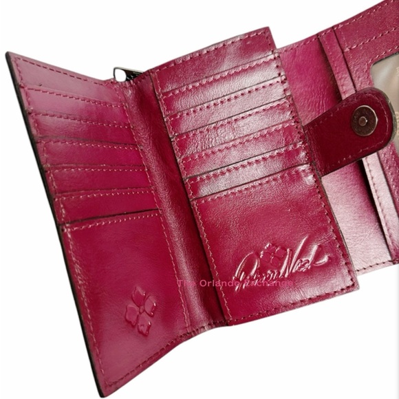 Patricia Nash Red Wallet with Embossed Floral Design - Picture 4 of 8